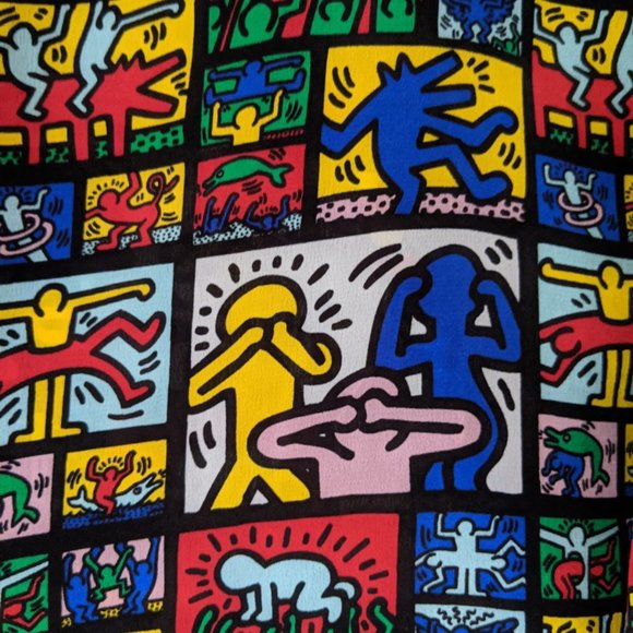 Alice + Olivia x Keith Haring Silk Shirt XS Small - Picture 6 of 8